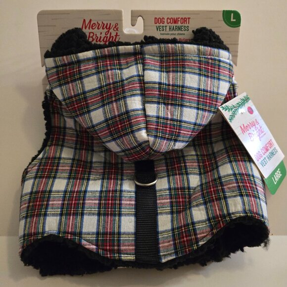 New Merry and Bright Dog Comfort Vests Harness Size Large - Picture 1 of 4